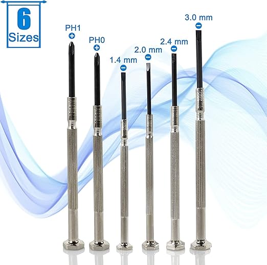 Shopping Gd 6pcs Mini Screwdriver Set With Case, Precision Screwdriver Kit With 6 Different Size Flathead And Phillips Screwdrivers, Perfect Mini Scre