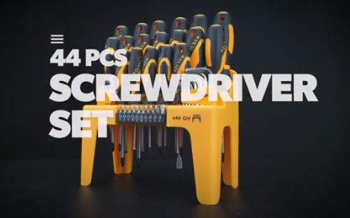 طقم مفك على ستاند 44ق لقم & مفك & الن ع/ ص/ن/ت	Tolsen