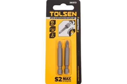 طقم سن مفك اتجاه واحد صليبه 50مم/ 2ق PH2 	Tolsen