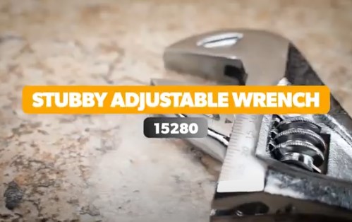 TOLSEN STUBBY ADJUSTABLE WRENCH 6.5"