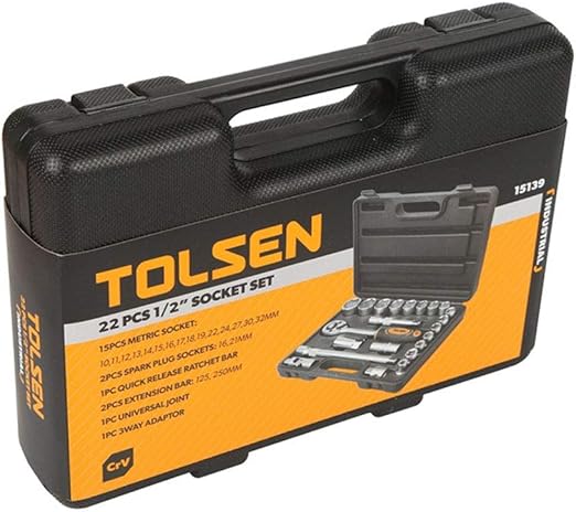 طقم لقم 22ق 10:32مم 1/2"	Tolsen
