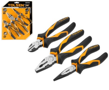 TOLSEN 3PCS PLIERS SET (INDUSTRIAL) 8"-6"-6"
