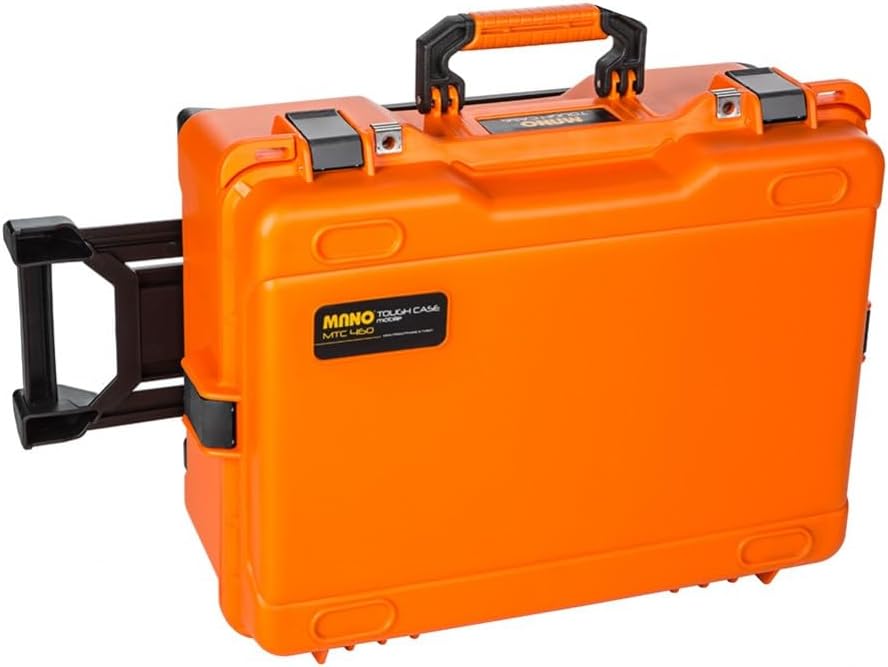 Mano Tough Case MTC-460 Plastic Tool Storage Unit With Plastic Dividers, Orange