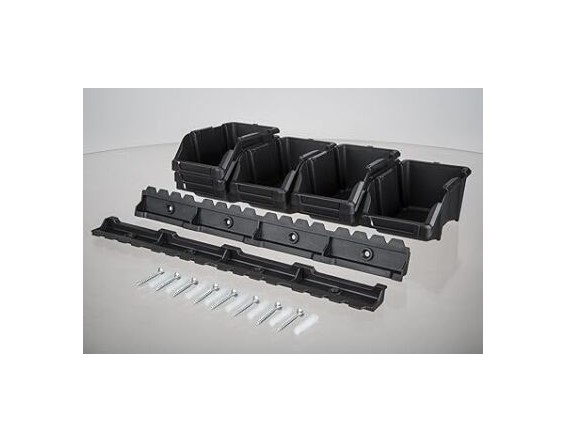 Set Of 10 Open Plastic Storage Boxes, Black Color, No. 10, Dimensions 103×165×75 Mm, Brand: MANO