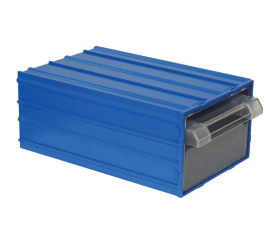 Plastic Drawers No. 45, Blue Color, Size 175×230×110 Mm, Brand: MANO, Made In Turkey.