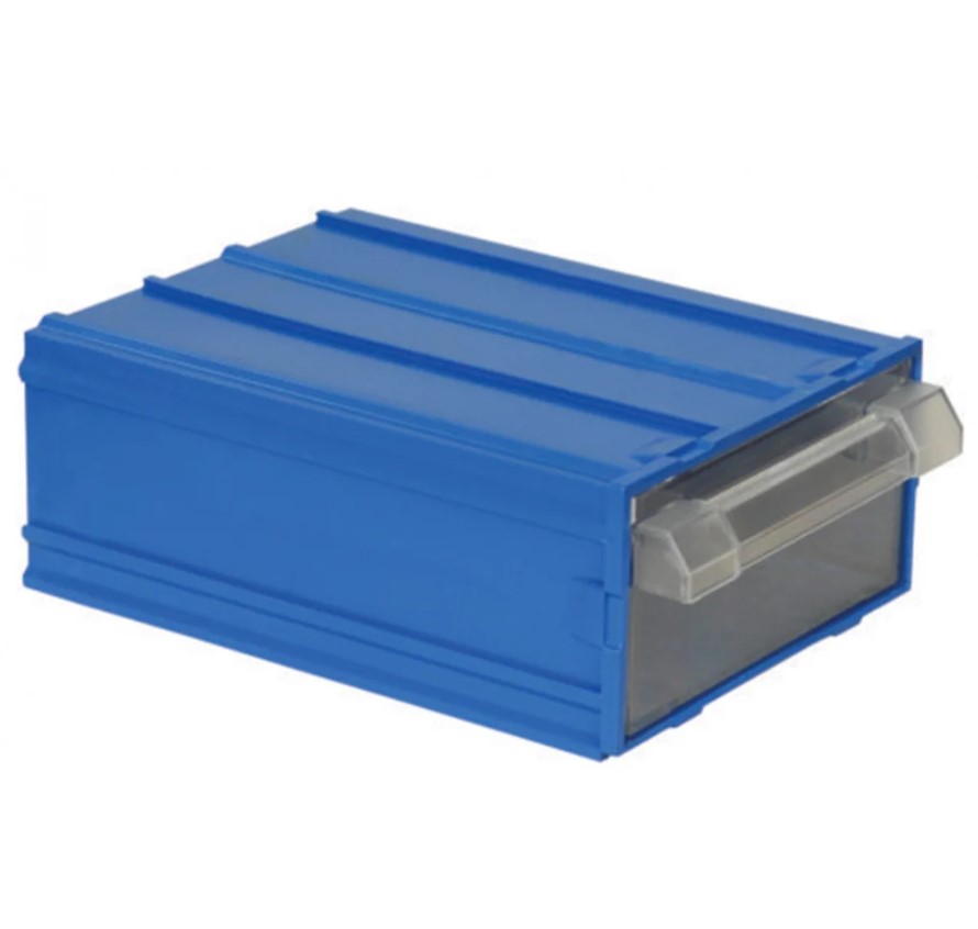 Plastic Drawers No. 10, Blue Color, Size 85×120×40 Mm, Brand: MANO, Made In Turkey
