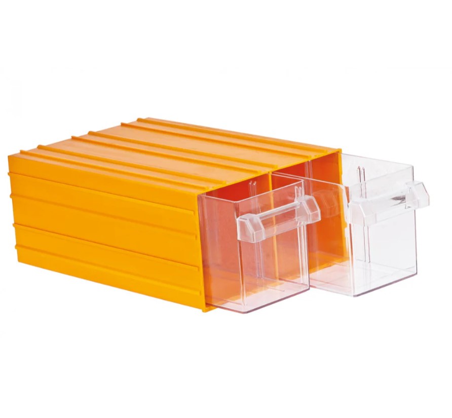 Plastic Drawers No. 56, Yellow Color, Size 212×302×126 Mm, Brand: MANO, Made In Turkey