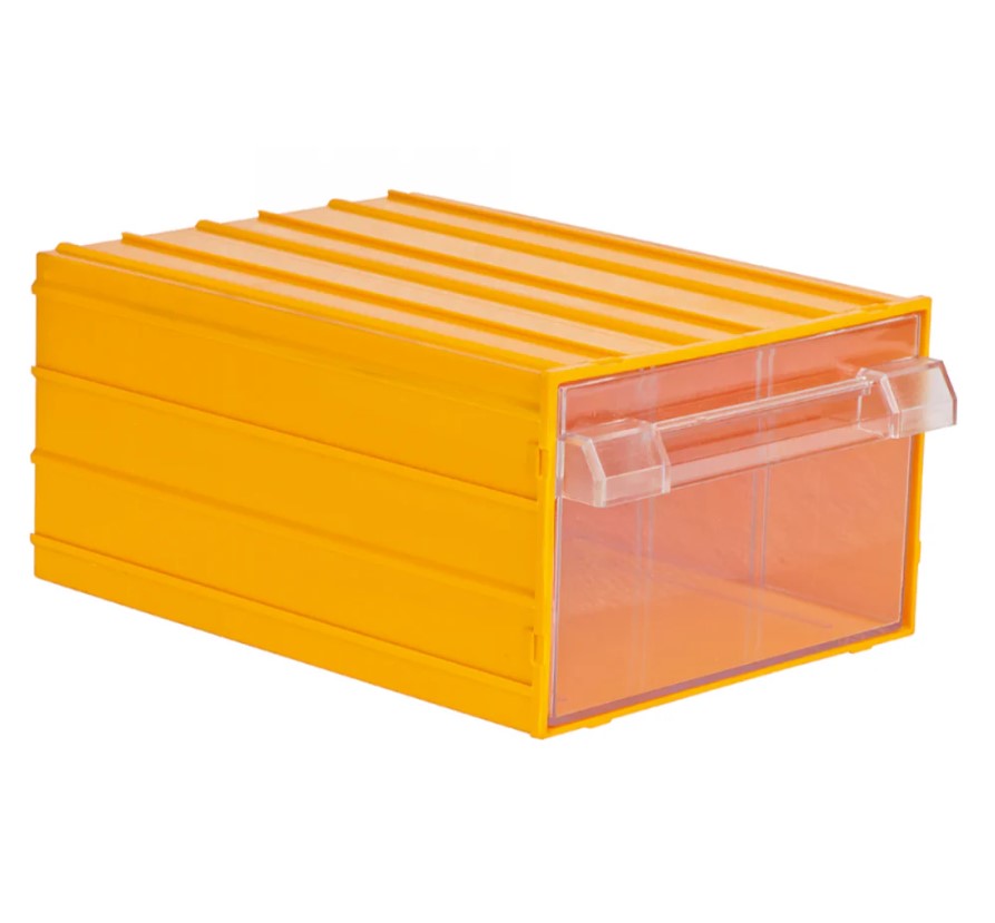 Plastic Drawers No. 45, Yellow Color, Size 175×230×110 Mm, Brand: MANO, Made In Turkey