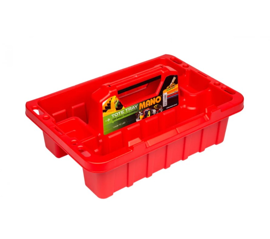 Open Plastic Shelf With Handle, 20 Inches, Size 510×380×225 Mm, Brand: MANO, Made In Turkey