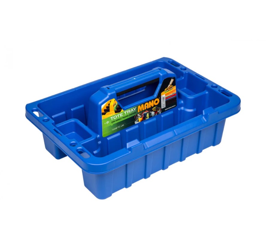 Open Plastic Shelf With Handle, 20 Inches, Available In Colors, Size 510×380×225 Mm, Brand: MANO, Made In Turkey