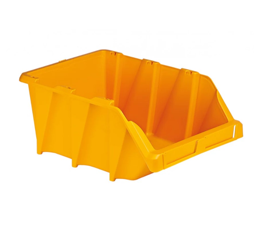 صندوق تخزين بلاستيك مفتوح لون اصفر رقم 40 مقاس 310×490×195 مم ماركة مانو صناعة تركي