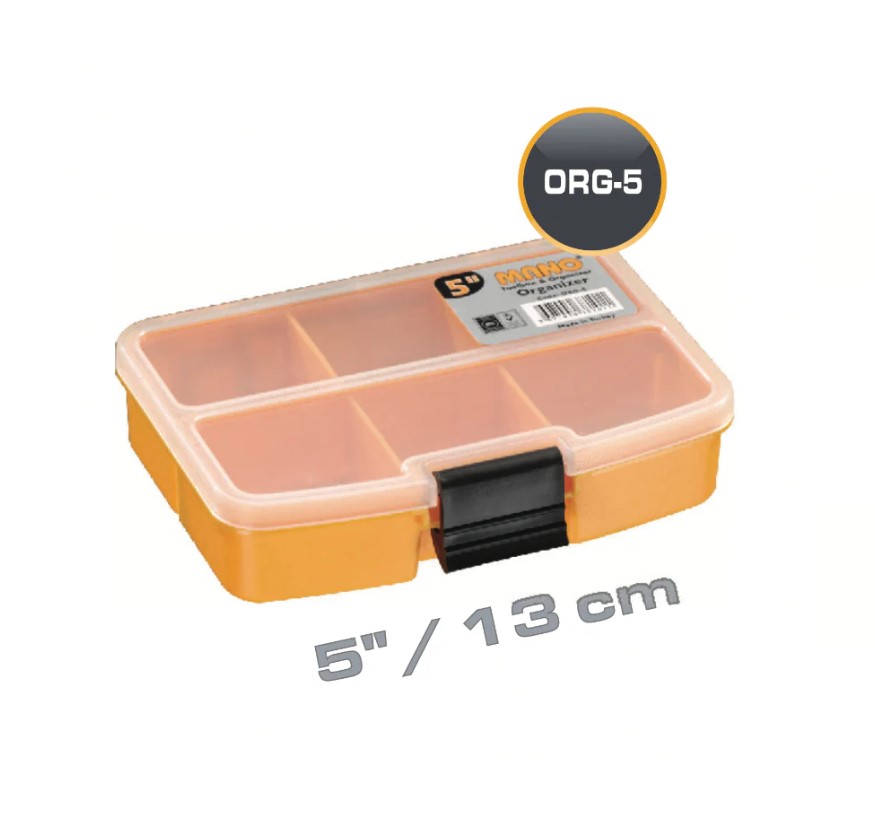 Plastic Tool Organizer, 5 Inches, Dimensions: 134×101×31 Mm, Brand: Mano, Made In Turkey.