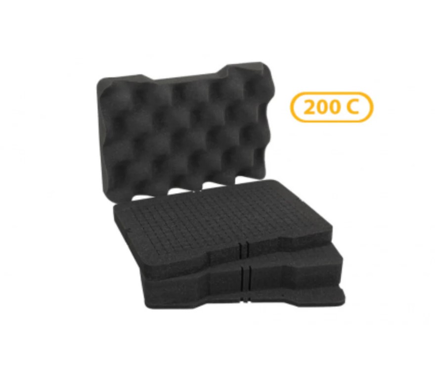 Heavy-Duty Plastic Case, Impact And Water-Resistant, Samsonite System, Fully Foam-Padded For Equipment, Model 200, Dimensions: 403×330×165 Mm,