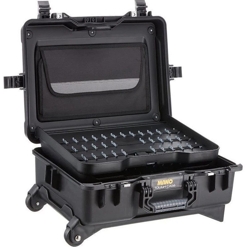 MTC430PP.GY Heavy-Duty Trolley Case Made Of Durable Plastic, Equipped With High-Density Foam And Internal Dividers, Model 430 – Gray Color