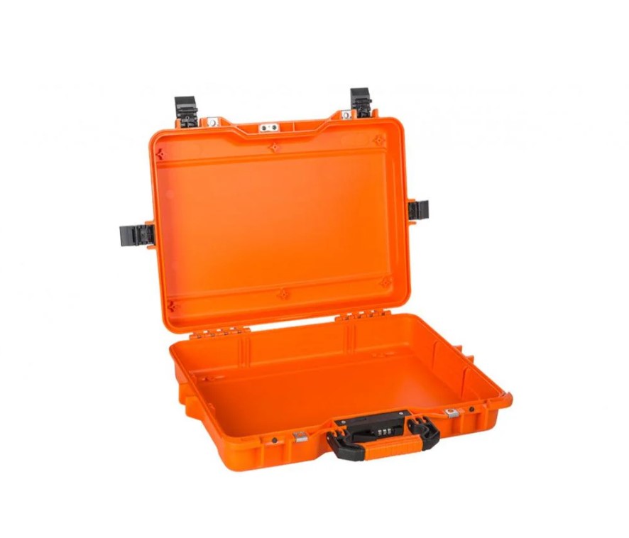 Heavy-Duty Plastic Case, Model 300 – Orange Color, Dimensions: 530×400×133 Mm, Brand: Mano.