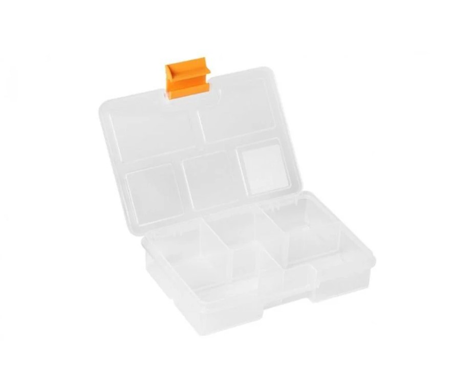 Transparent Plastic Tool Organizer, 5-inch Size (135×100×30 Mm), Manno Brand, Made In Turkey.