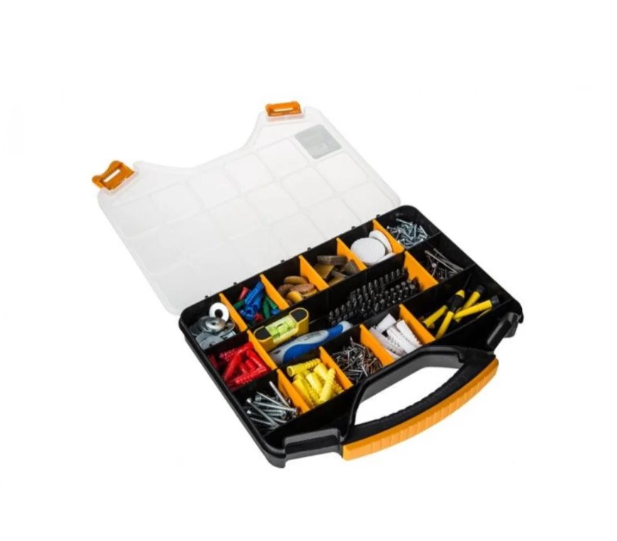 Plastic Tool Organizer, 13-inch Size (362×257×48 Mm), Mano Brand, Made In Turkey.