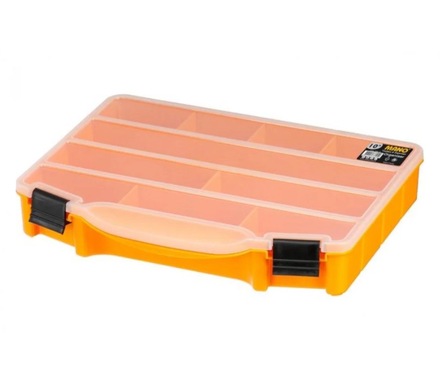 Plastic Tool Organizer, 10-inch Size (251×200×44 Mm), Mano Brand, Made In Turkey.