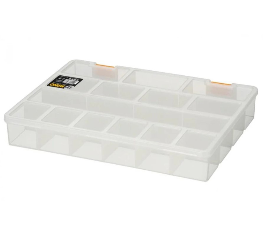 Transparent Plastic Tool Organizer, 13-inch Size (324×247×51 Mm), Mano Brand, Made In Turkey.