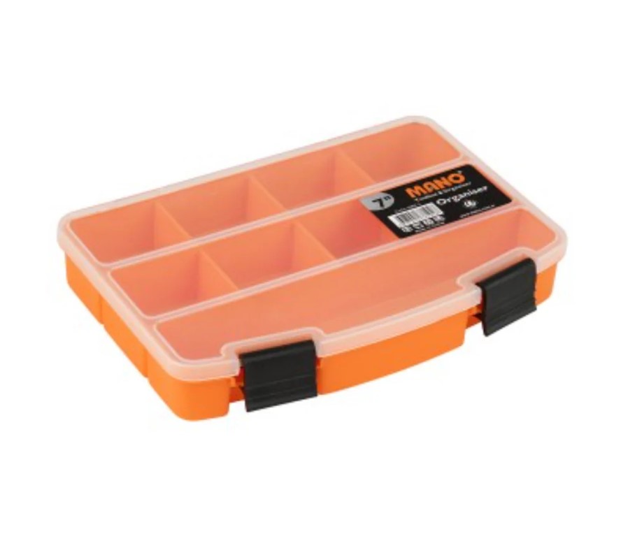 Plastic Tool Organizer, 7-inch Size (194×140×33 Mm), Mano Brand, Made In Turkey.