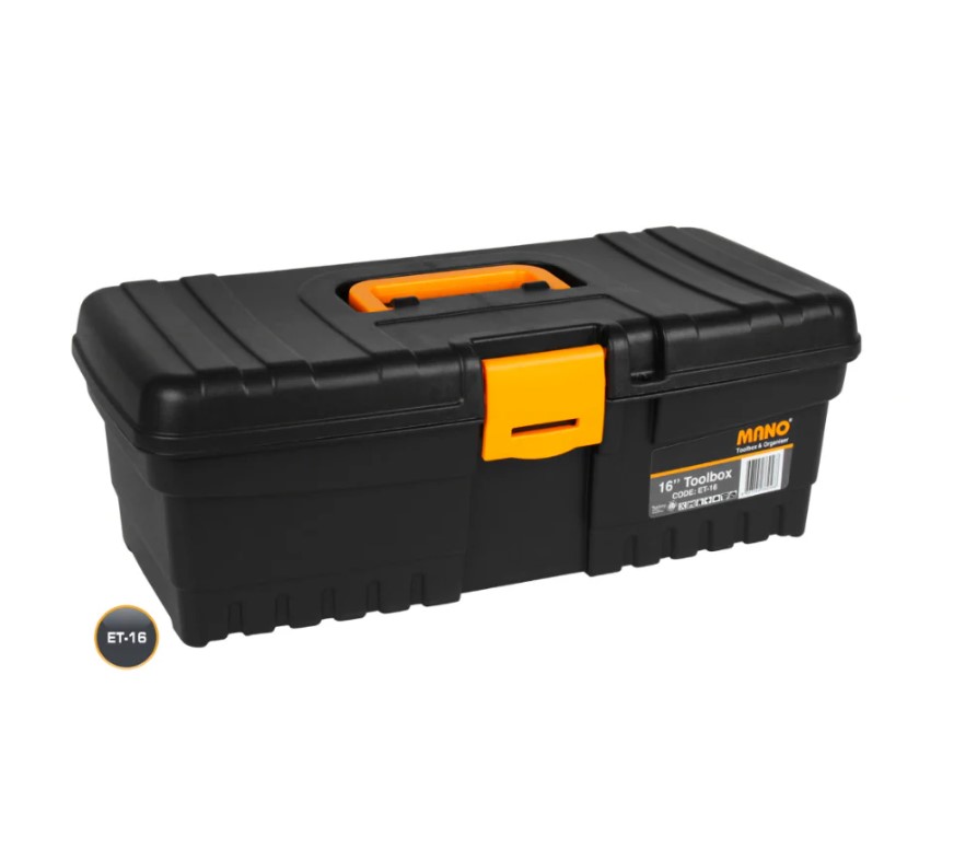 Economical Plastic Tool Box, 16-inch Size (470×205×147 Mm), Mano Brand, Made In Turkey.