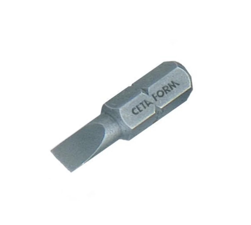 25 Mm Slotted Screwdriver Bits On Card, 2 Pieces, Kraftform, Turkish, CB/613TX