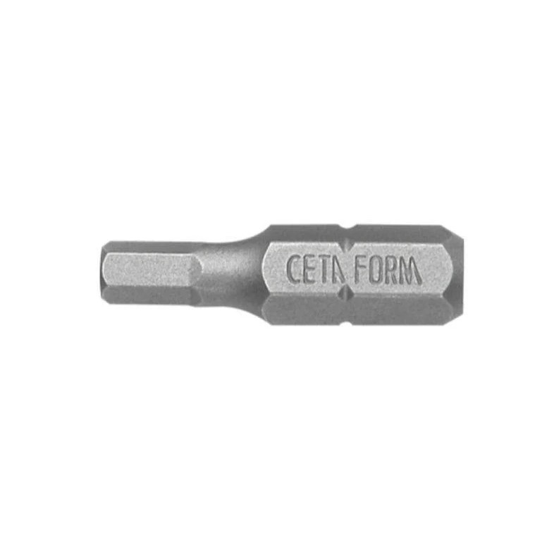 Allen Screwdriver Bit, 2.5 Mm, 25 Mm Length, Kraftform, Turkish, CB/1825
