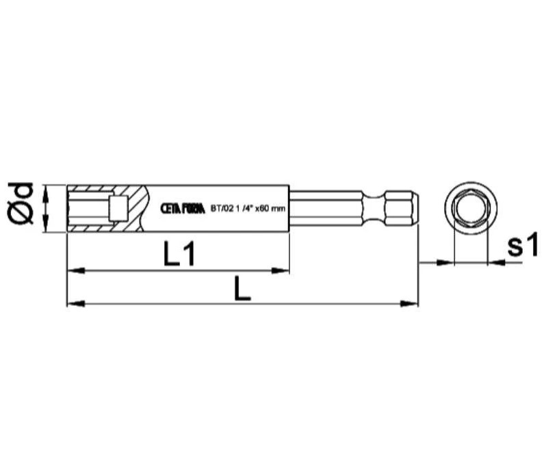 6.0 × 42 Magnetic Bit, Ceta Form