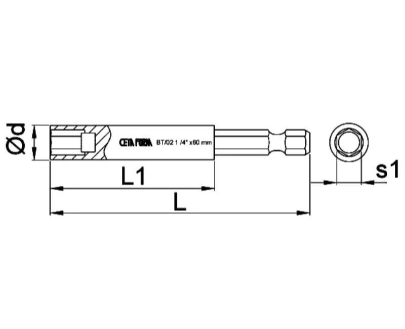 5.5mm × 42 Magnetic Bit, Ceta Form, BT/0542