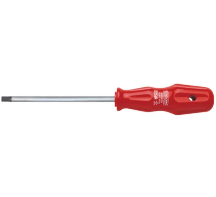 T20 Star (Torx) Screwdriver With Red Handle, 100mm, Ceta Form, Turkish