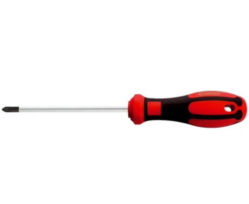PH2 Cross (Phillips) Screwdriver With Red Handle, 150mm, Ceta Form, Turkish, 4200/64M