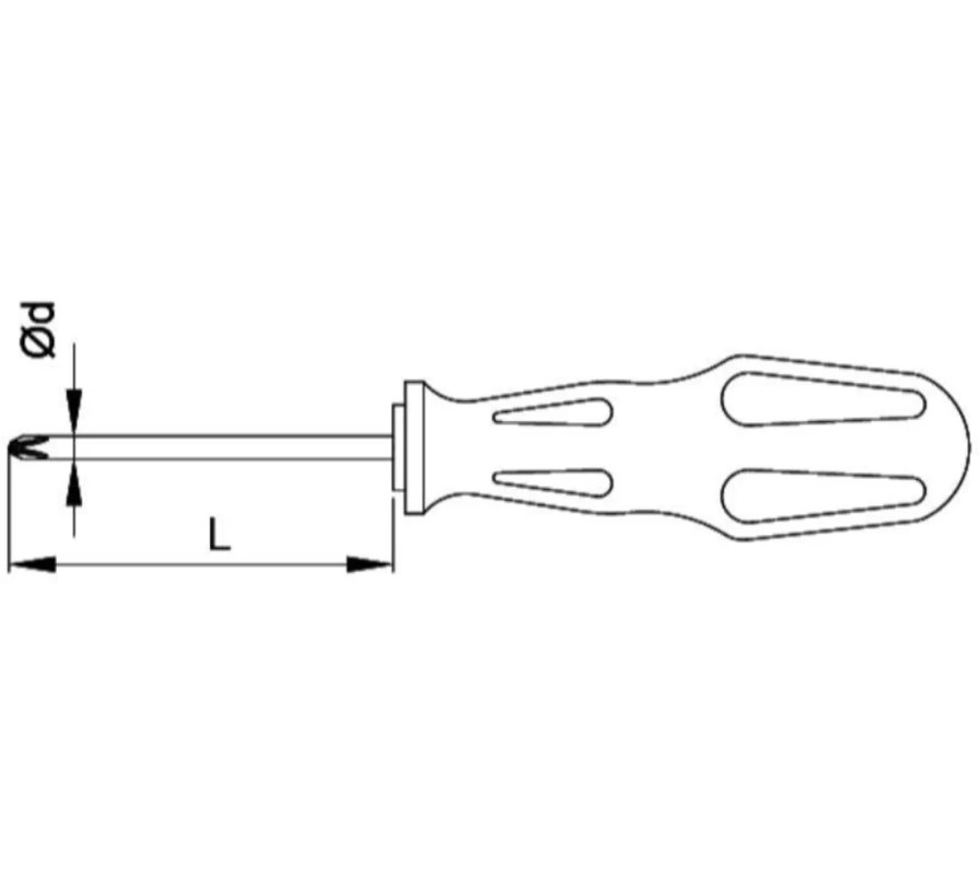 PH1 Cross (Phillips) Screwdriver With Red Handle, 100mm, Ceta Form, Turkish, 4200/52M
