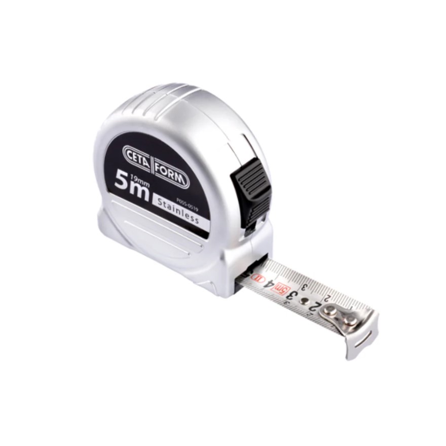 5-Meter Measuring Tape, 19mm Width, Stainless Steel Body, P05S-0519