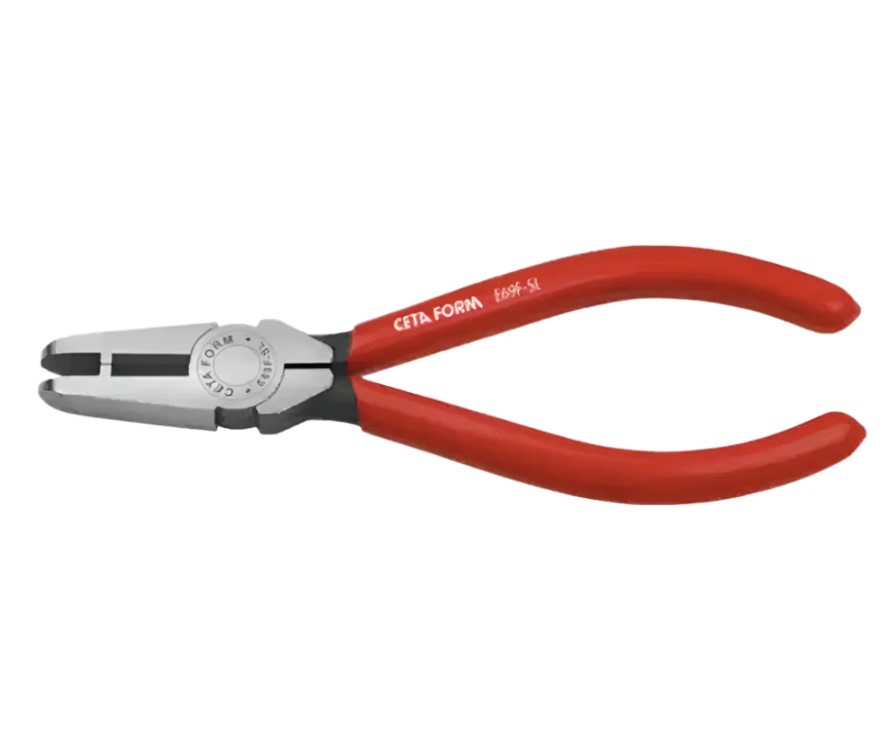 Insulated Crimping Pliers, Red Handle, For 0.4–1.1mm, 150mm Length, E69F-SL