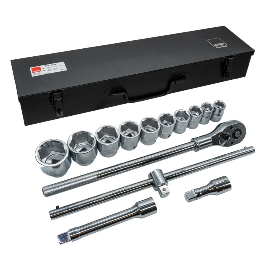 14-Piece 3/4" Drive  Socket Set In Black Metal Case, C30-14MH2