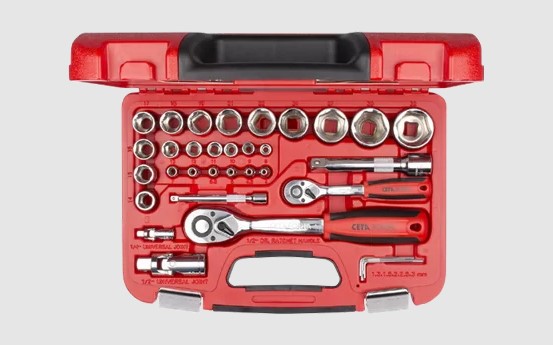 35-Piece Complete Socket Set – 1/4" & 1/2" Drive, Model C20-35PH4