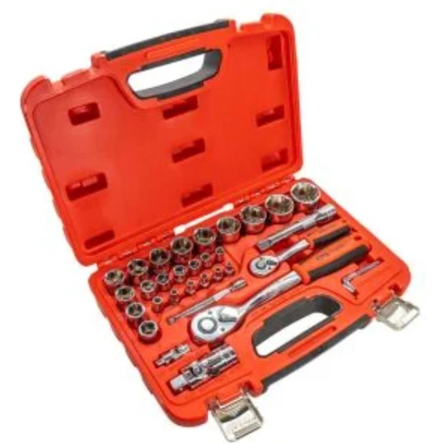 35-Piece Complete Socket Set – 1/4" & 1/2" Drive, Model C20-35PH4