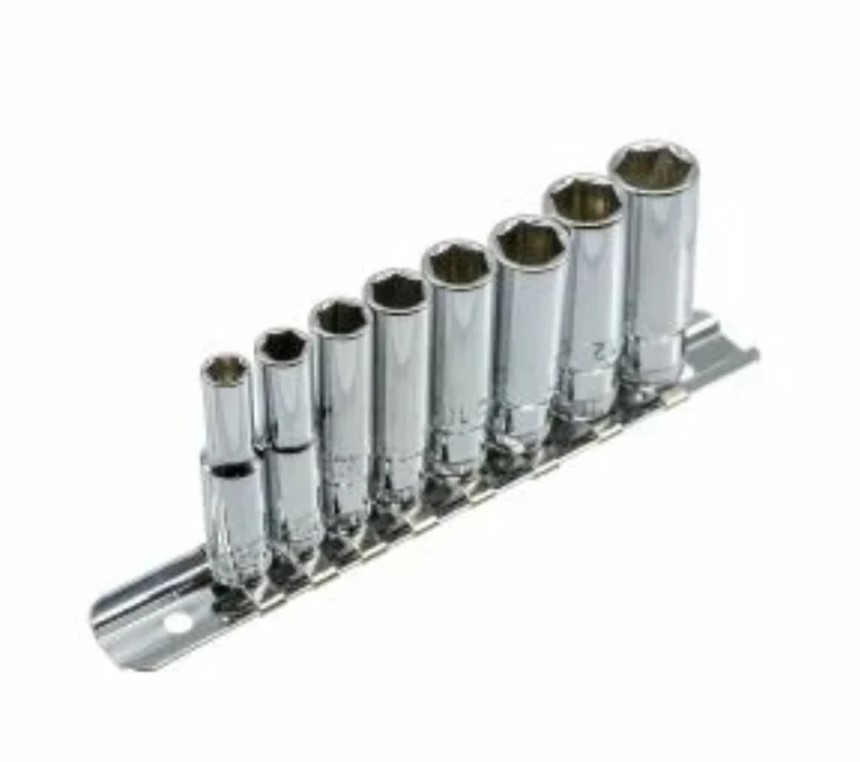 8-Piece Long Hex Bit Socket Set – 1/4" Drive, Ceta Form, Turkish-made, Model C04-RH08