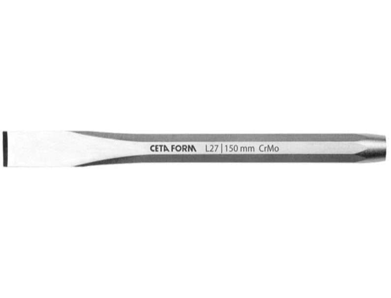 Flat Cold Chisel – Nickel-Plated, 12×125mm, Ceta Form, Turkish-made, Model L27-125