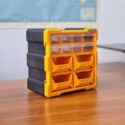 Monoblock Storage Bin with 12 Drawer
