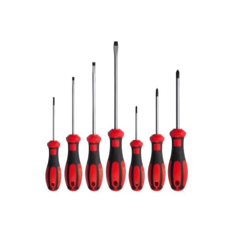 Red Slotted And Phillips Screwdriver Set, Super, 7 Pieces, Ceta Form Turkish, F99-701