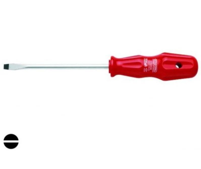 Ceta Form Red Slotted Screwdriver, 6.5 × 200 Mm, Model F30-065-200