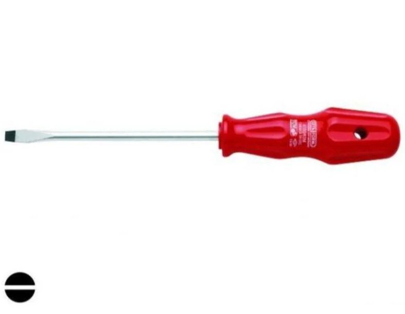 Ceta Form Red Slotted Screwdriver, 5.5 × 100 Mm, Model F30-055-100