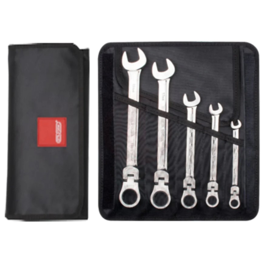 Ceta Form B06-R05 Flex-Head Combination Wrench Set, 5 Pieces
