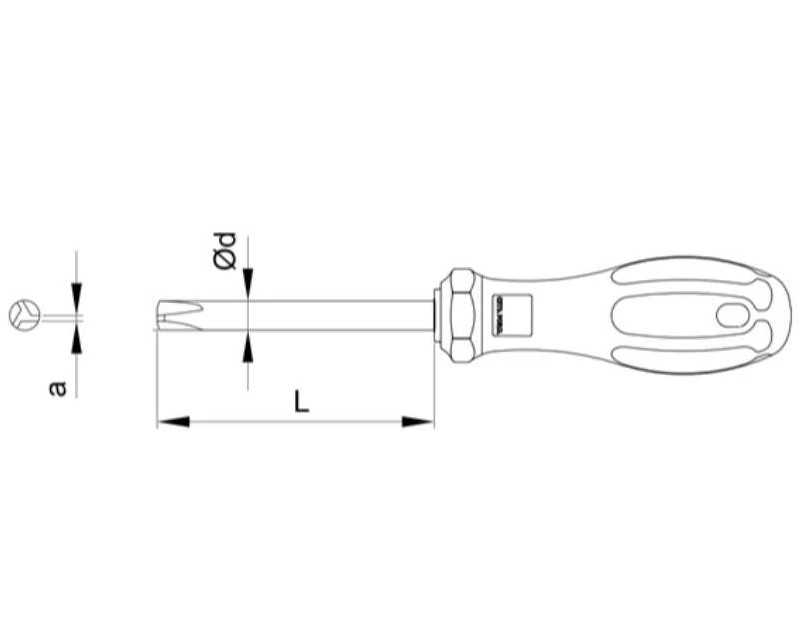 Ceta Form Tri-Wing Screwdriver TW2 X 80 Mm, Turkish, F25-002-080