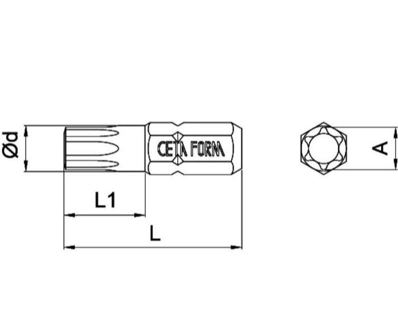 Ceta Form Turkish Torx Screwdriver Bit T30 X 25mm (Model: CB/811)