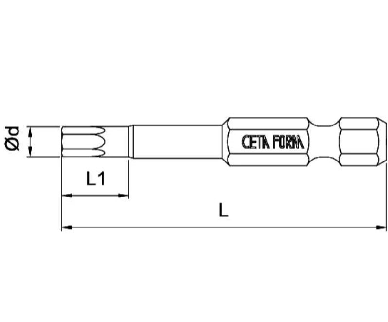 Ceta Form Turkish Allen (Hex) Screwdriver Bit 2.0mm X 50mm (Model: CB/1920)