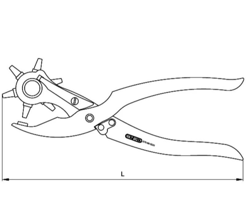 Ceta Form Nickel Leather Hole Punch Pliers 4.1/1.5mm, 225mm Length (Model: E70-225-2)
