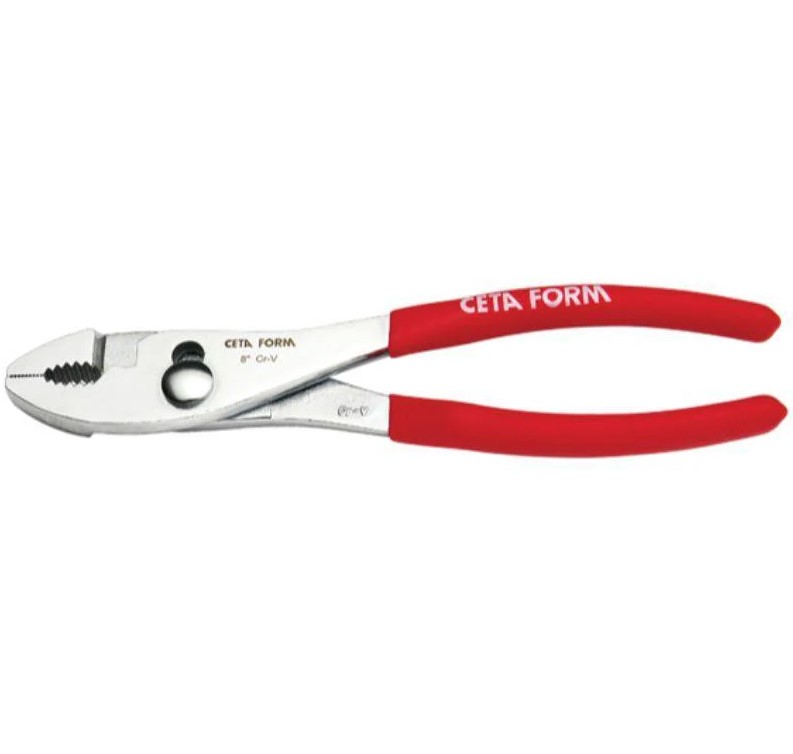Ceta Form Turkish Groove Joint Pump Pliers With Red Handle 160mm (Model: E05-14-0160)