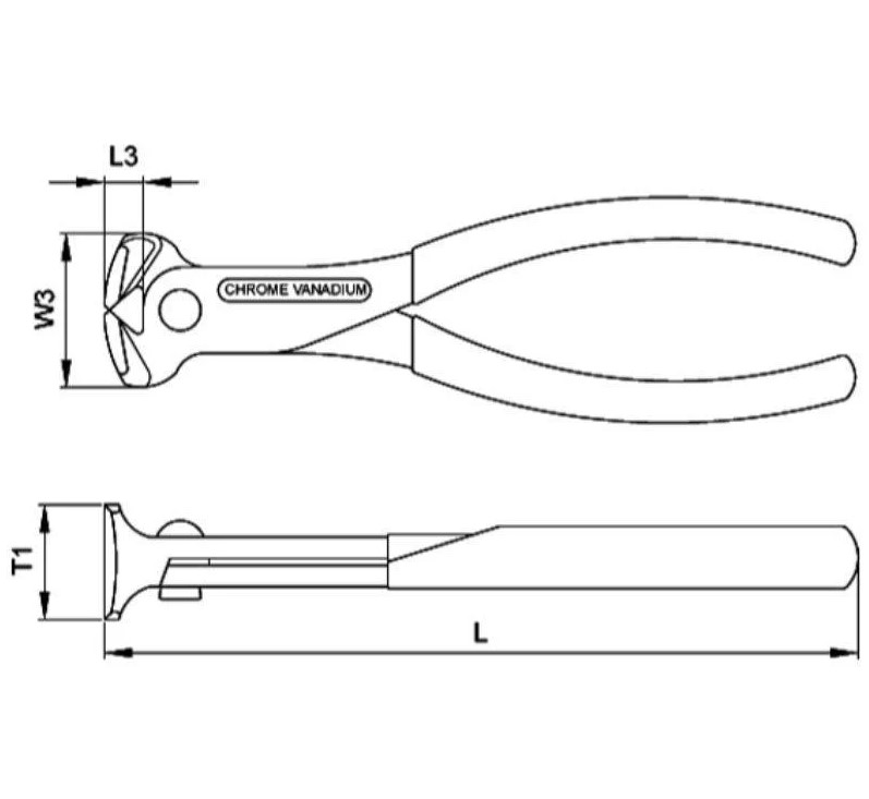 Ceta Form Turkish End Cutting Pliers With Red Handle 160mm (Model: E37-54-0160)